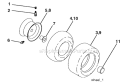 Wheels  Tires Diagram and Parts List for HD13538 96016001402 Weed Eater Lawn Tractor
